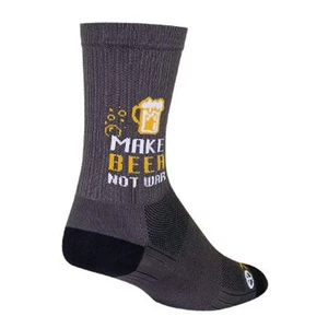 Sockguy Make Beer Not War SGX6 Socks, Gray - 5-9 - Picture 1 of 1