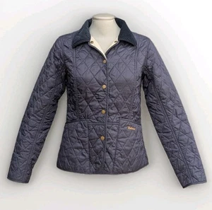 Ladies Women Barbour Summer Liddesdale Classic Quilt Blue Jacket Euro 36 USA 6 - Picture 1 of 21
