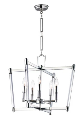Lucent 18.25" 5-Light Chandelier in Polished Nickel - Image 1 of 2