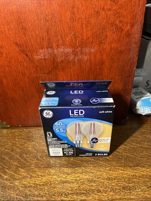 GE Lighting LED A15 Clear 5.5 Watt Replaces 60watt 2pk soft white ceiling fan  - Image 1 of 4