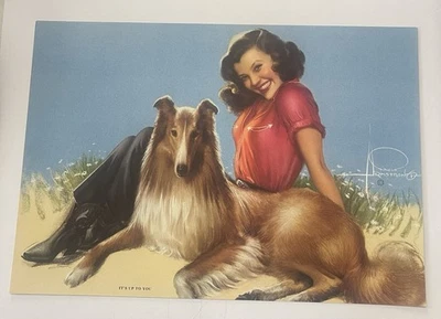 Impresión Pin-Up Rolf Armstrong "It's Up to You" - Montaje Marrón y Bigelow 1953 Foto 1 de 4