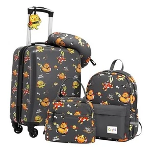 Kid’s Luggage Set 5 Piece Suitcase Set 16’’ Carry on Hardside Spinner Toddler - Picture 1 of 8