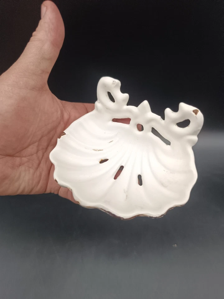 Ancien Porte Savon Fonte émaillée Vintage - Photo 1/4