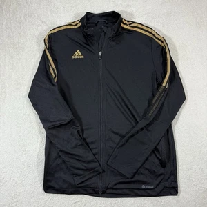 Adidas Tiro21 TK JKT Chaqueta de Pista para Hombres XL Negro y Dorado Entrenamiento de Fútbol - Imagen 1 de 12
