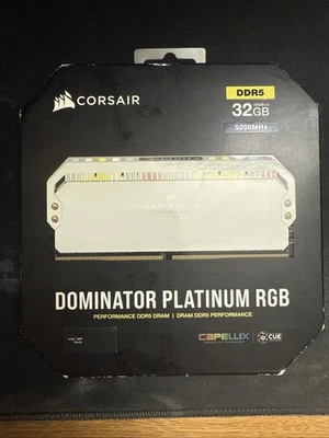 Corsair Dominator Platinum RGB DDR5 RAM 32GB (2x16GB) 5200MHz CL40 Intel XMP - Image 1 of 4