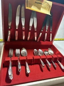 Juego de cubiertos vintage Oneida Community cubiertos EPNS con estuche 40 piezas - Imagen 1 de 5