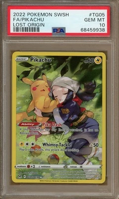 SWSH11: Lost Origin Trainer Gallery #TG05/TG30 Pikachu PSA 10 - Image 1 of 2