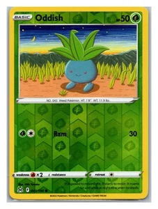 SWSH11: Lost Origin #001/196 Oddish - Reverse Holo - Picture 1 of 2