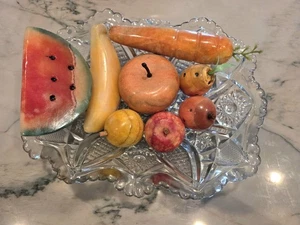 Italienische Marmorfrüchte mit Holzstiel glänzend Posten oder Einzelkauf Vintage - Bild 1 von 18