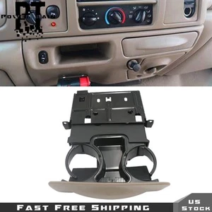 Dashboard Dash Insert Cup Holder Tan For 99-04 Ford F-250 F-350 Super Duty Truck - Picture 1 of 7