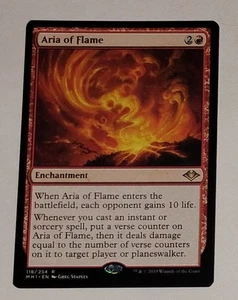 Aria of Flame Regular 118/254 Rare Magic The Gathering Card MTG TCG 2019 - Picture 1 of 2