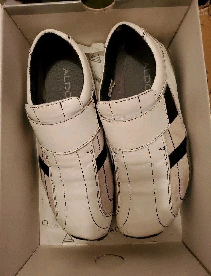 Mocassim ALDO Masculino Couro Branco Estilo Slip On Credi-71 Caixa Tamanho EUA 10.5/UE 44 - Imagem 1 de 4