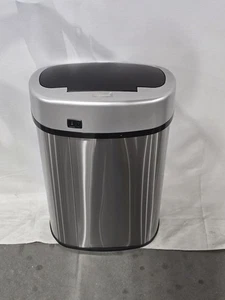 iTouchless 13 Gallon Sensor Kitchen Trash Can with Lid, ITOS13B-1, Silver - Picture 1 of 5