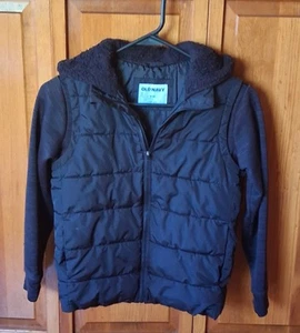 BOYS OLD NAVY BLACK JACKET/COAT SIZE MEDIUM (8) - Picture 1 of 9