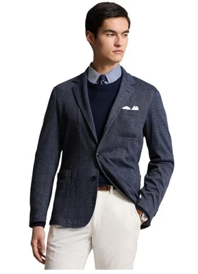 Blazer Abrigo Deportivo Polo Ralph Lauren Para Hombres Calce Moderno Pequeño Azul A Cuadros Foto 1 de 2