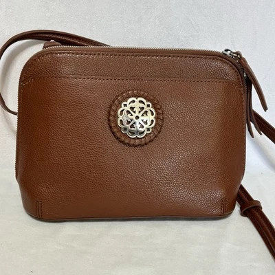 Brighton Ferrara Fillipa Domed Organizer Crossbody Brown Leather - Image 1 of 4