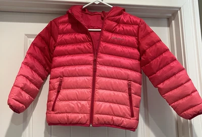 Abrigo Chaqueta Eddie Bauer Talla S (7/8) Reversible Rosa Ombre Puffer Down con Capucha Foto 1 de 4