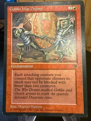 MTG Magic the Gathering Fallen Empires Goblin War Drums - Image 1 of 2