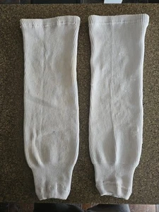 White Ice Hockey Socks YOUTH/INT Size, 24" - Picture 1 of 3