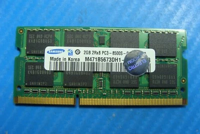 Apple A1278 Samsung 2Gb 2Rx8 Memory Ram So-Dimm pc3-8500s m471b5673dh1-cf8 - Image 1 of 2