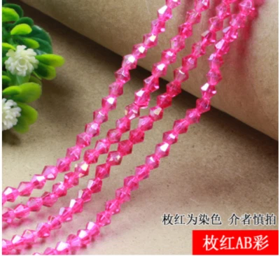3mm--8mm Bicone Faceted AB Crystal Glass Loose Crafts Beads Jewelry Making - Image 1 of 4