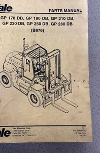 Yale Teilehandbuch GP 170-190-210-230-250-280 DB (B876) 09/2001 - Bild 1 von 5