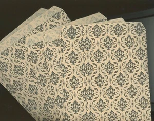 Paper Gift Bags 6" x 9" Brown Fancy Scroll Design 15 - Picture 1 of 3