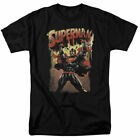 Superman Lift Up T Shirt Licensed Comic Book Movie Tee Black
