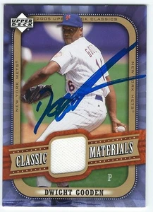 Signed DWIGHT "DOC" GOODEN 2005 UD CLASSICS MATERIALS RELIC Card #MA-DG COA - Picture 1 of 1