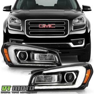 2013-2016 GMC Acadia Halogen LED Tube Projector Headlights  Headlamps Left+Right - Picture 1 of 9