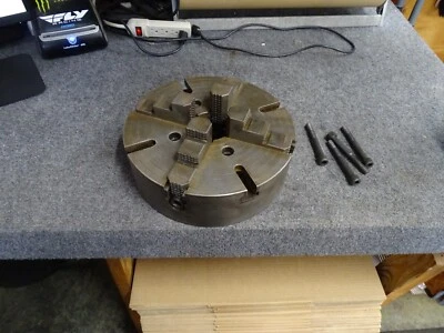 4 Jaw Nobel Chuck 12" Plain Back Lathe Chucker 12" 4 Jaw Chuck FREE SHIP - Image 1 of 4