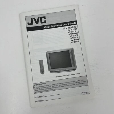 JVC Color Television Users Guide Booklet French And English - Image 1 of 4