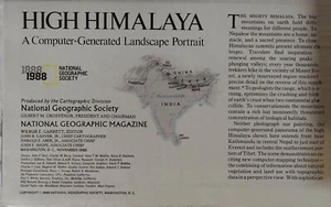 Alto Himalaya, 1988, mapa de National Geographic - Imagen 1 de 1