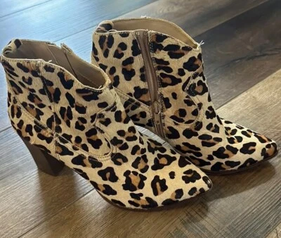 Steve Madden Mujer Piel Real Estampado Leopardo Botas Western EE. UU. 7,5 Foto 1 de 4