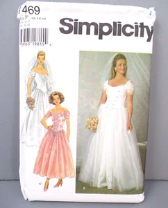 Vintage Simplicity Hochzeit Brautmädchen ausgefallenes Schnittmuster 7469 Damengröße 12-16 - Bild 1 von 5