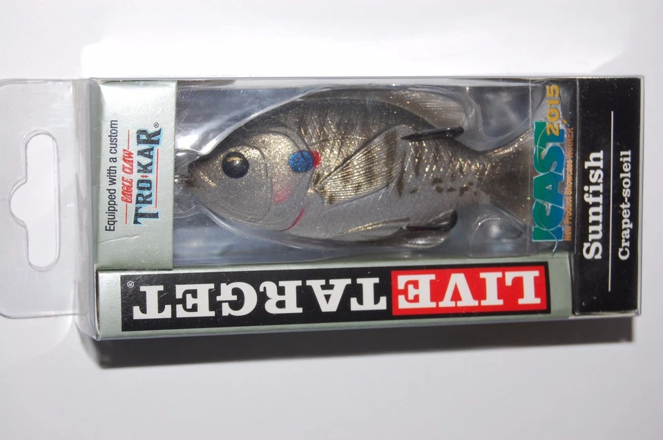 Livetarget SFH75T561 Midnight/Metallic Bluegill 3" Sunfish Hollow Body Lure