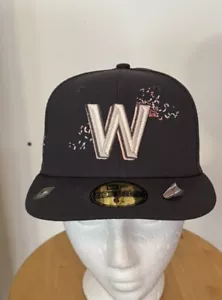 New Era 59FIFTY Washington Nationals Cherry Blossom Hat Cap Size 6 7/8 Gray - Picture 1 of 9