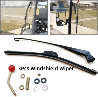 Limpiaparabrisas manual UTV de 3 piezas apto para Can Am Kawasaki Hisun Honda Foto 1 de 4
