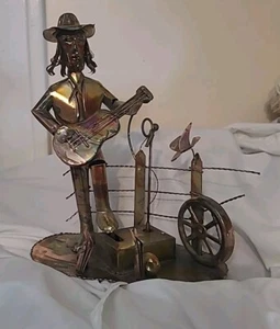 Western Spieluhr Gitarre spielender Cowboy, Lied - Zuhause auf dem Sortiment. Kupfer, SELTEN - Bild 1 von 7