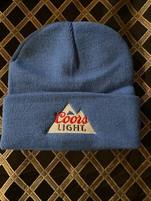NUEVO RARO EDICIÓN LIMITADA Coors Gorro Azul Claro Sombrero de Invierno Talla Única para Todos Foto 1 de 3