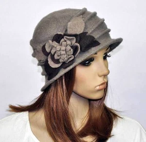 M92 Lindas Flores Invierno Lana Cálida Acrílico Para mujeres Sombrero Gorro Gorra de Esquí CAQUI - Imagen 1 de 4