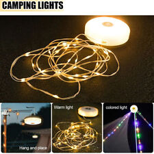 10M Camping Portable Stowable String Lights LED Lantern Lamp Outdoor Waterproof
