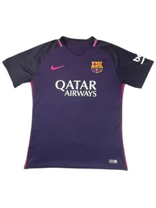 FC Barcelona Nike Mens Medium Football Soccer Jersey Purple 2016 Away Kit Sports - Foto 1 di 7