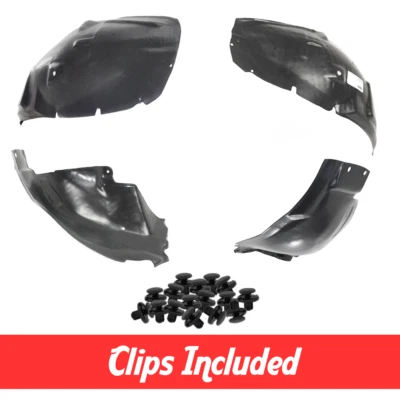 Front Fender Liner Sections Set w/ Clips For 2005-2009 Ford Mustang GT FO1251130 - Image 1 of 4