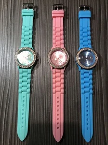 3x Geneva ladies women watches green pink blue - Picture 1 of 5