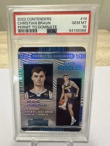 2022 Contenders Christian Braun Permit to Dominate RC PSA 10 Low Pop! - Picture 1 of 2
