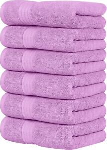6 Piece Premium Hand Towels Set (16 x 28 inches) 100% Cotton Utopia Towels