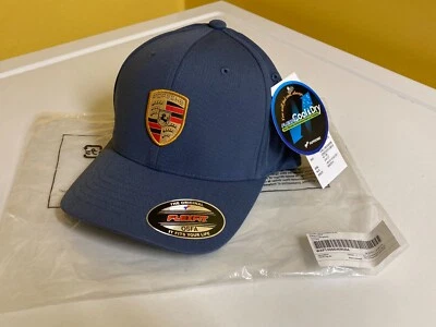 PORSCHE DESIGN SOLD-OUT 2022 FLEX FIT CLASSIC CRESTED BLUE HAT. DISCONTINUED!! - Image 1 of 4