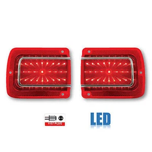 65 Chevelle Malibu LED LH & RH Side Tail Brake Turn Signal Light Lamp Lens Pair - Picture 1 of 6