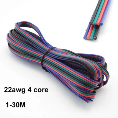 22awg/18awg LED Strip Light Power Tinned Copper Extension Cord 4pin Wire Cable - Image 1 of 4